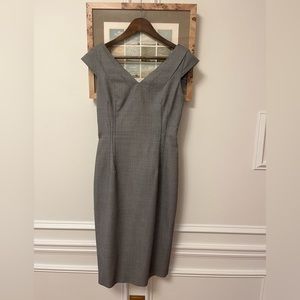 Michael Kors Houndstooth Cap-sleeve Wool Dress